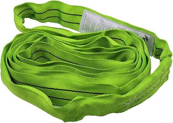 6FT Endless Round Slings, 2 Spanset Round Slings, Polyester Endless Loop Lifting Straps, 5300lbs Vertical Capacity, Heavy Duty Rigging Strap for Lifting and Towing (Green)