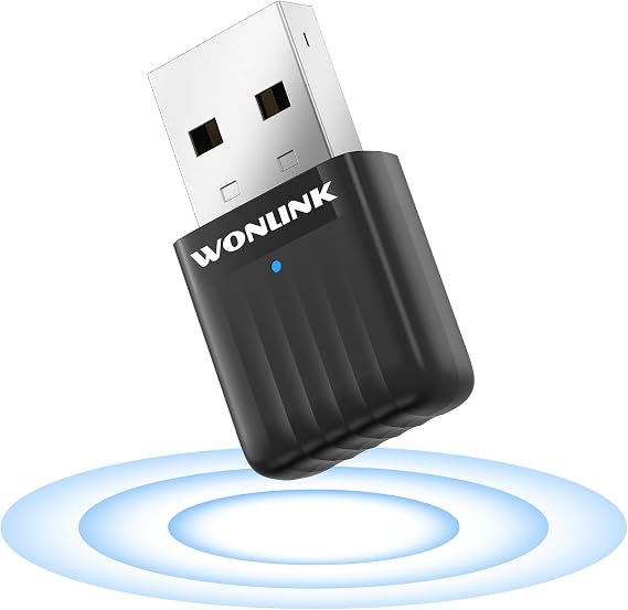 AC650 USB WiFi Adapter for PC WL-NA1500, Dual Band 2.4GHz 5GHz Wireless Network Adapter for Desktop PC, MU-MIMO, Nano Size WiFi Dongle, Built-in Driver for Windows 11108.187XP