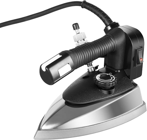1200W Industrial Electric Steam Iron, Professional Steam Iron for Clothes, With 3L Water Tank&five-Level Temp Control, Temp Range 140~428f, For Garment Factories, Curtain Stores, Dry Cleaners