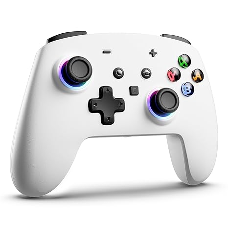 ECHTPower Switch 2 Controller with Hall Effect Joystick, One-Key Wake-Up for Switch 2/Switch, Switch Controller with Turbo Button, 4 Back Buttons, RGB Lighting, 3.5mm Jack, Dual Vibration, 6-Axis Gyro