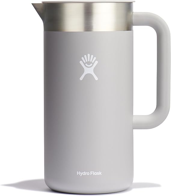 Hydro Flask Outdoor Insulated 51 Oz Pitcher- Stainless Steel Beverage Container - Camping Kitchen Essentials Birch Gray
