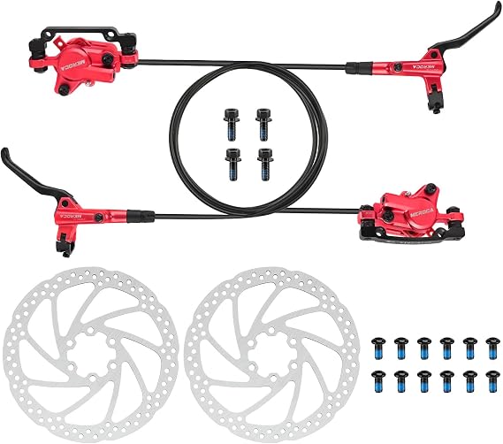 MEROCA M800 Mountain Bike Hydraulic Disc Brakes Hydraulic Bike Brakes Front 800mm and Rear 1400mm with PM Adapter for 160mm Rotor