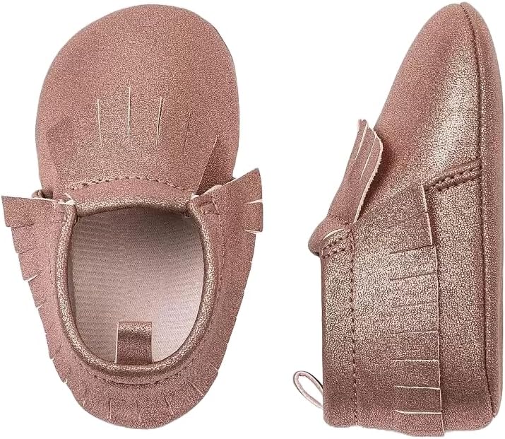Cat & Jack Baby Girls' Faux Leather Fringe Shoes -