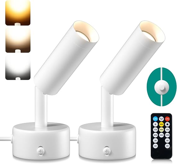 5W LED Spot Lights Indoor Plant Uplighters with Timer and Remote,2 Pack