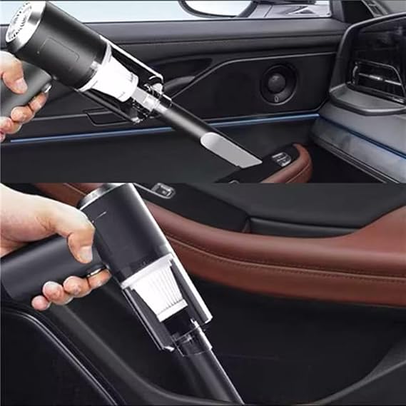 BLOWEST Handheld Car Vacuum Cleaner, 120W High Power Mini Handheld Vacuum, Rechargeable Portable Vacuum Cleaner with 2 in 1 Suction Nozzle for Home, Office and Car Cleaning (Black)