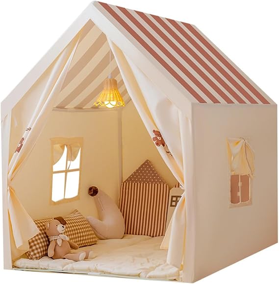 Kids' Tent Indoor Playground Gear, Secret Base, Perfect for Playhouse! It can be used indoors, in the backyard, or in the garden, and is great for tea parties, sleepovers, and pretend homes