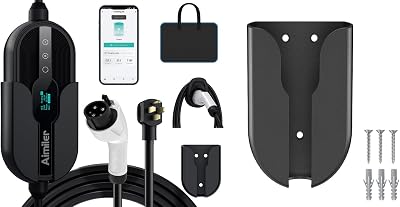 Level 2 EV Charger 32A for j1772 Connector Cars, ETL Certified  1 Extra Fix CoverProtector CoverBlack