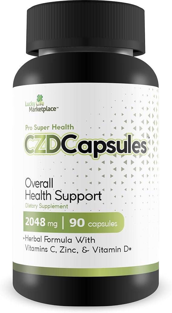 Pro Super Health CZD Capsules - Alternative Overall Health & Immune Support Supplement - Holistic Herbal Formula with Vitamin C, Vitamin D, Zinc - Promote Blood Health, Joint Health, Cognitive Health