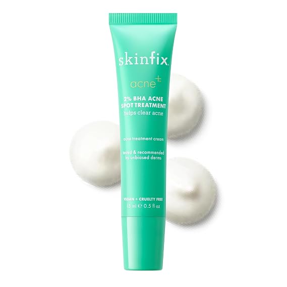 Skinfix 2% BHA Spot Treatment - 0.5 fl oz - Clears Acne Blemishes & Blackheads with Niacinamide - Fragrance Free - Vegan, Cruelty Free
