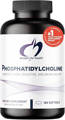 Designs for Health Phosphatidylcholine Softgels - Phosphatidyl Choline Supplement from Soy Lecithin to Support Liver  Brain Health 180 Softgels