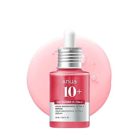Anua Niacinamide 10 + TXA 4 Serum Pflege bei dunklen Flecken Hyaluronsäure Tranexamsäure Leichtes & hydratisierendes All-in-One Daily Serum für Glass Skin Korean Skincare 30ml