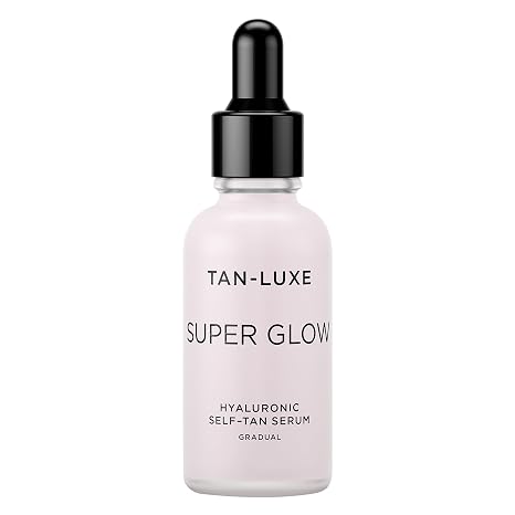 TAN-LUXE SUPER GLOW Self Tan Serum Gift Set, (10 ml) Daily Gradual Fake Tanning Skincare, Cruelty Free & Vegan