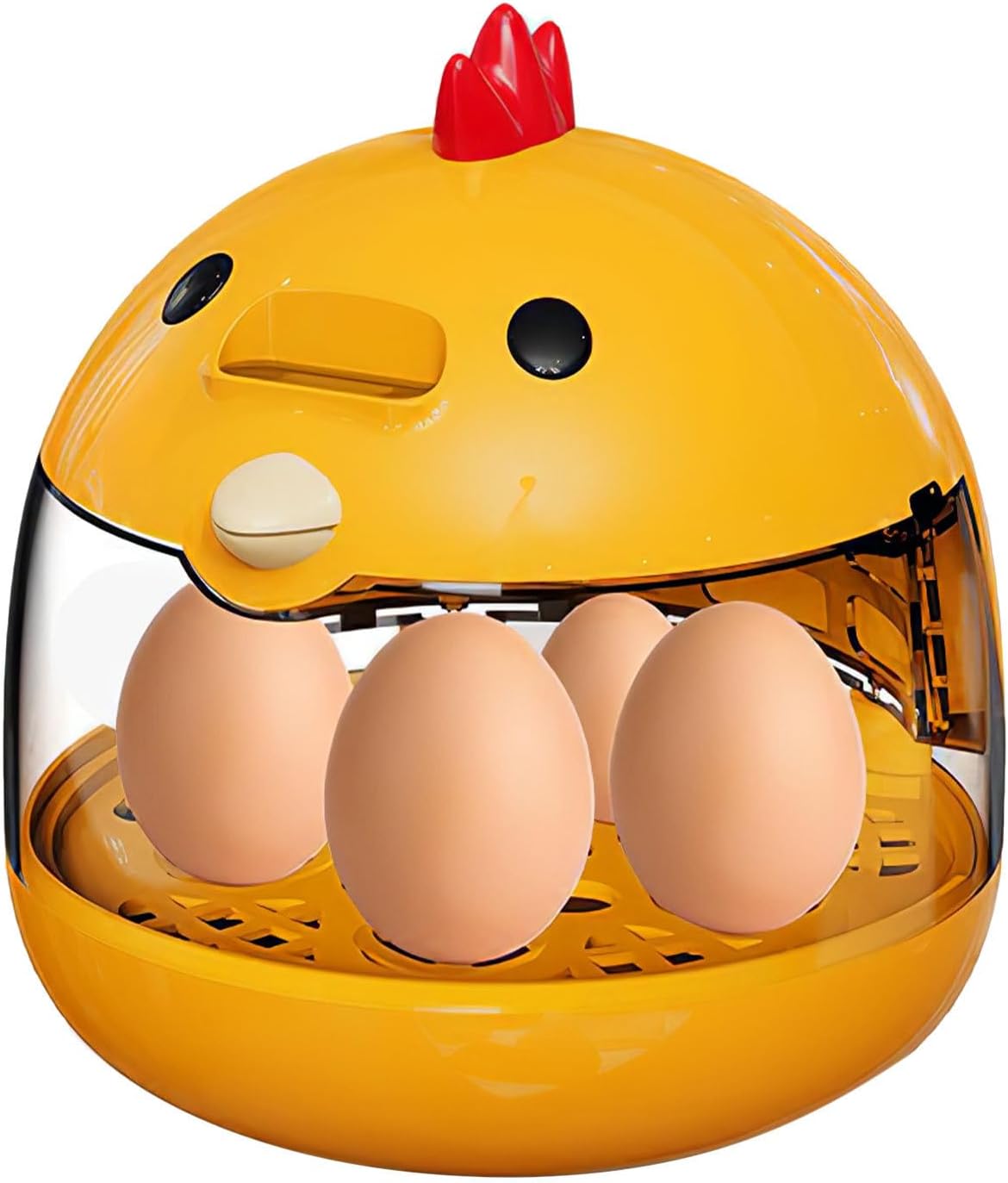 Hemobllo Incubator Automatic Temperature Humidity Control Mini Portable Hatching Machine for Chicks Parrots Quail Home Use Yellow