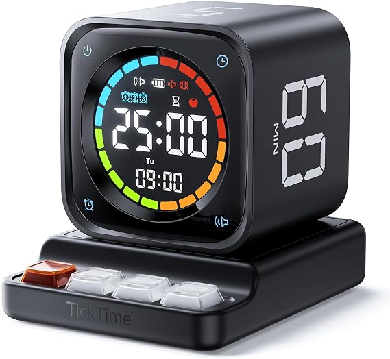 Ticktime TK3 Pomodoro Timer Cube for Focus Learning Work ADHD Kitchen