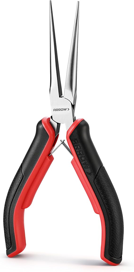 ARROW 6" Small Needle Nose Pliers, Mini Long Nose Pliers