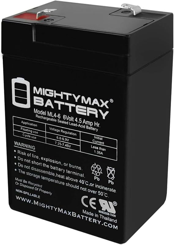 Mighty Max Battery 6V 4.5AH SLA Battery for Coleman Quick Pump