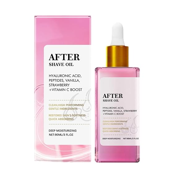 THUIOP Strawberry Vanilla After Shave Oil women for Smooth Skin, Soft Serve After Shave Oil, Prevent Ingrown Hairs & Dryness 1PCS