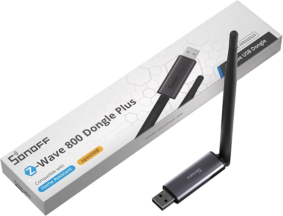 SONOFF Z-Wave 800 Dongle Plus (Dongle-PZG23), USB Stick with EFR32ZG23, Compatible with Home Assistant & openHAB, S2 Security, Stable and Long-Range Smart Home Control