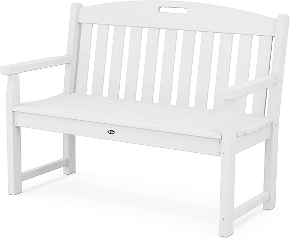 Trex Outdoor Furniture TXB48CW 48-Inch Yacht Club Bench, Classic White