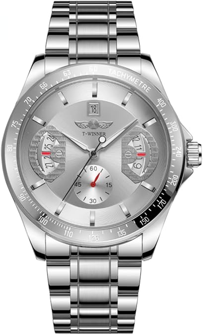 Fashion Mechanical Wristwatch Full Stainless Steel Watch Skeleton Design Automatic Mechanical Men Waterproof Luminous Watch Chronograph