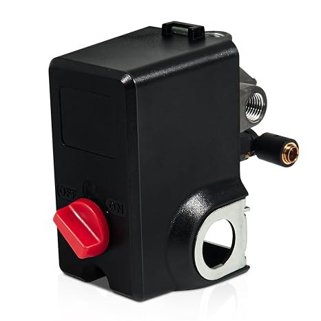 AUTOBABA Pressure Switch Compatible with Condor MDR 11/11 EA 26 AMPS 120/240 Volts 120-155 PSI 4 Port with Bleeder 220 Volts 110 Volts