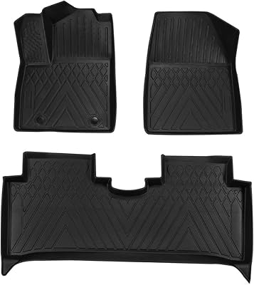 3 Pcs Car Foot Mat, Car Floor Mat for BYD 3 Interior Accessories Anti Slip Bottom Dust Proof TPE Auto Floor Carpets