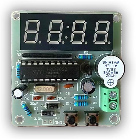 Soldering Practice Kit 4-bit Microcontroller Clock Electronic DIY Kits