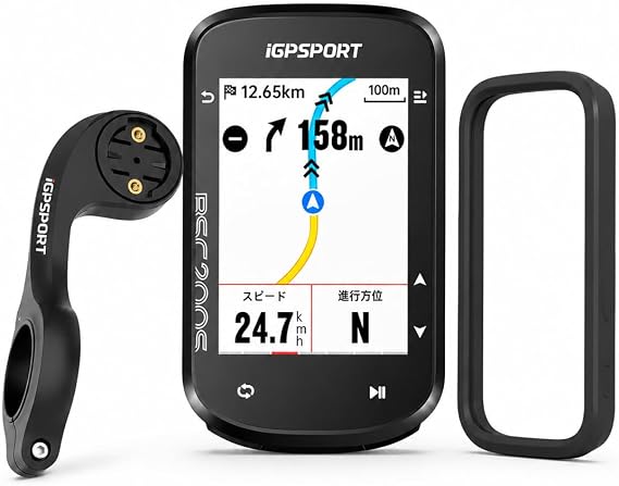 iGPSPORT BSC200S GPS Cycle Computer + Protective Cover + M80 Front Bike Mount Set