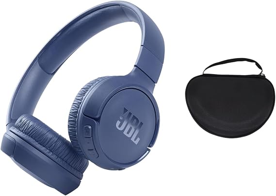 JBL Tune 510BT Wireless On-Ear Headphones Pure Bass Sound, Bluetooth 5.0, 40H Battery, Multi-Point Connectivity, Hands-Free Calls, Lightweight & Foldable Design, Includes Travel Carrying Case