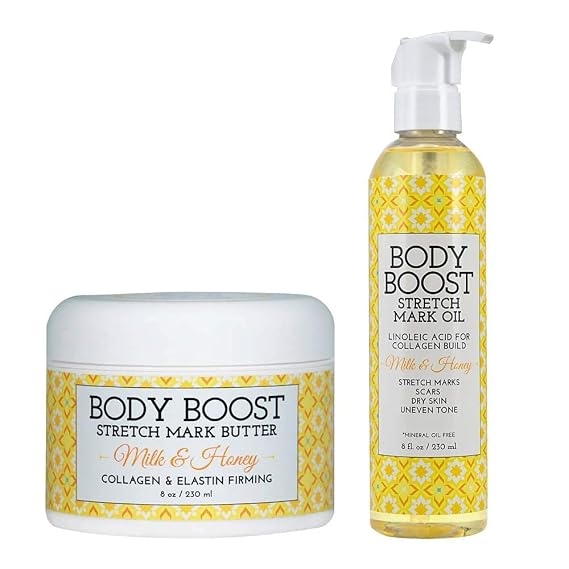 Body Boost Milk and Honey Stretch Mark Butter and Oil Duo