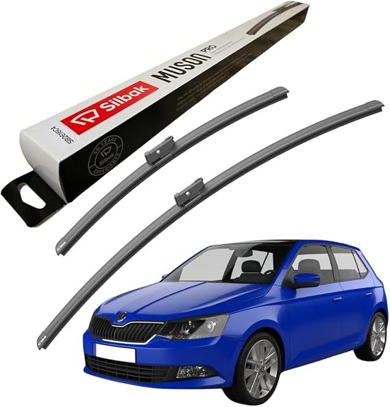 Silbak Windscreen Wipers, fits for SKODA FABIA (08/2014 ONWARDS) Front Wiper Blades, 600mm/400mm