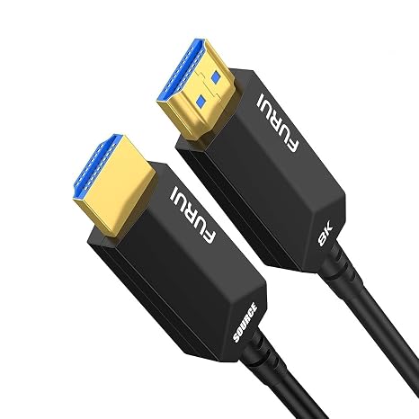 8K Fiber HDMI Cable 100ft, Fiber Optic HDMI 2.1 Cable 8K@60Hz,4K@120Hz, 48Gbps, Dynamic HDR, eARC Compatible with RTX 3080/3090 Xbox Series X PS5 Denon AV Receiver LG Samsung Sony TV