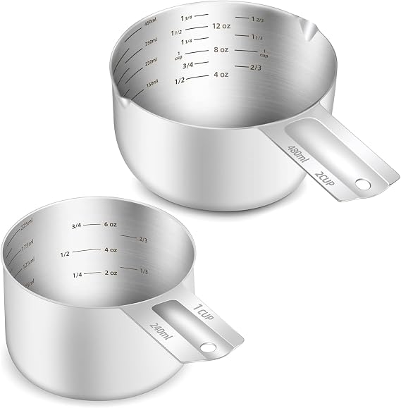 18/8(304) Stainless Steel Measuring Cup Set(1CUP & 2CUP)