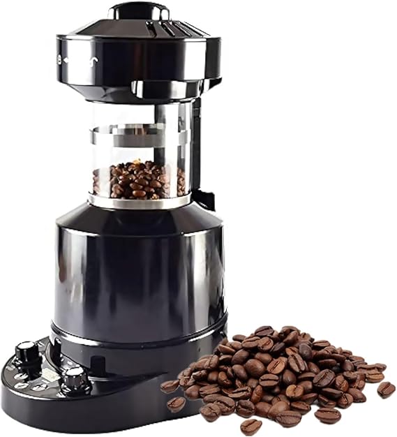 Electric Coffee Roaster - Automatic Air Roasting Machine with Timer and Adjustable Wind Speed for Home, Café, Restaurant, and Office Use