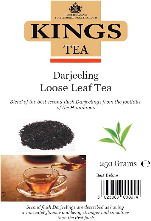 KINGS TEA DARJEELING LOOSE LEAF 250 Grams