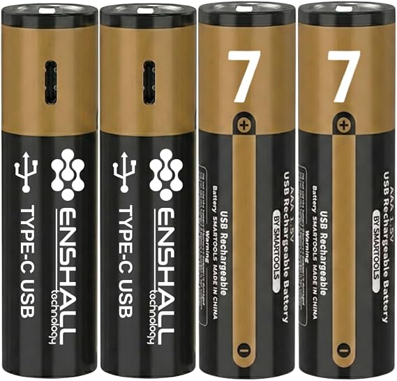 4X ADET AAA 7 Şarj Edilebilir İnce Kalem Pil 1.5V Fulltech 1200mWh Kapasiteli Lityumion Kumanda Pili