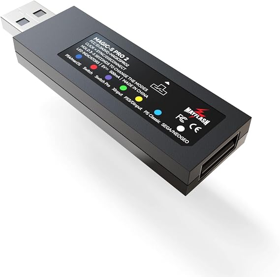 MAYFLASH MAGIC-S PRO 2 Wireless Bluetooth USB Adapter for PS4, Switch, macOS, Windows, Raspberry Pi, Compatible with Xbox Series X & S Controller, Xbox One Bluetooth, PS5 Controller and more