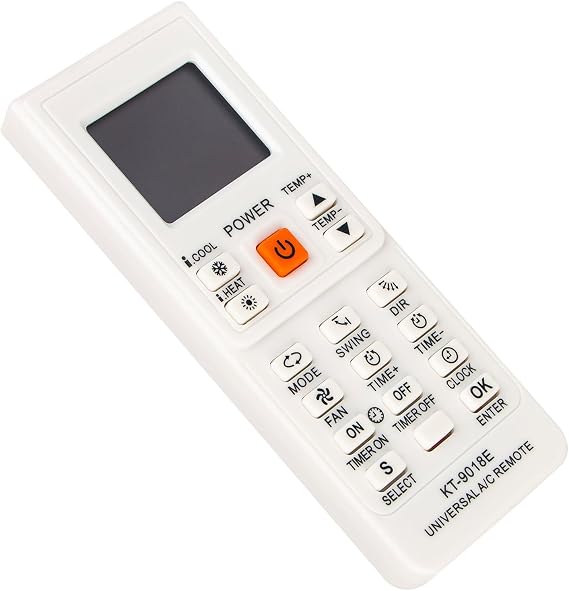 KT-9018E Universal Replacement Remote Control -ALLIMITY- fit for Most AC Air Conditioner 4000 in 1 KT9018E Remote Control Display Celsius