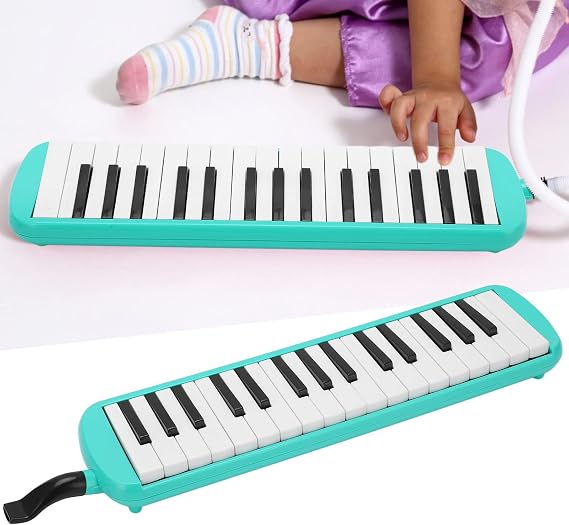 Tyenaza Air Piano Keyboard, 32 Key Professional Mouth Pianos Melodica with Short Mouthpiece, for Beginner Music Training Kit