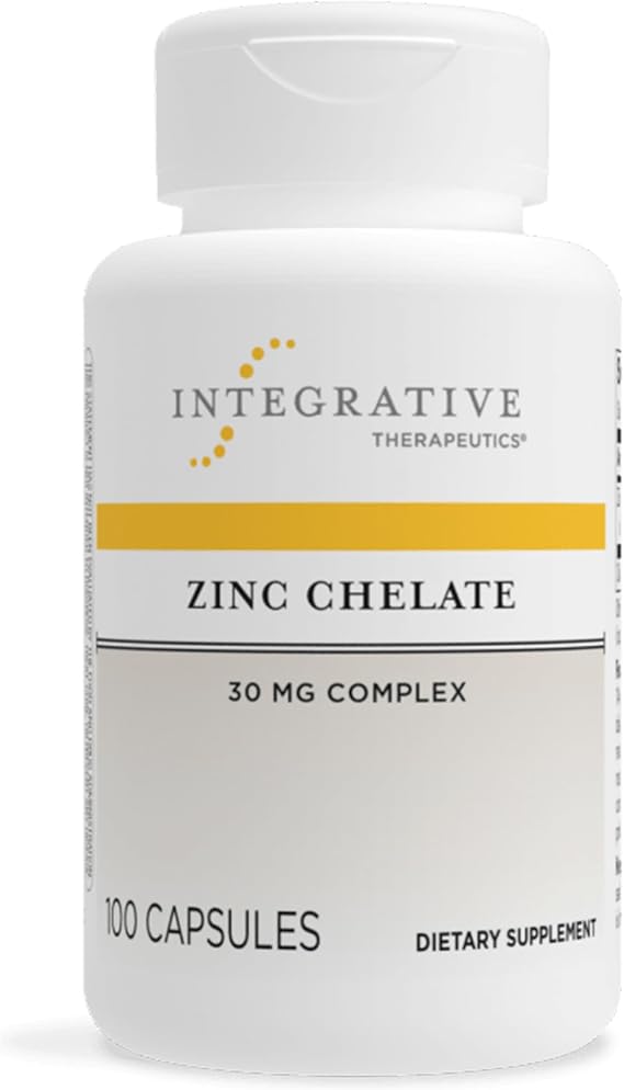 Integrative Therapeutics Zinc Chelate - Antioxidant Support & Healthy Immune Function* - Mineral Supplement - Includes Chelated Mineral - Dairy-Free & Gluten-Free - 100 Capsules (100 Servings)