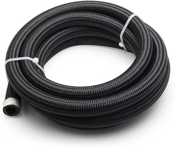 20AN Hose Fuel line, Nylon Braided CPE Rubber Oil Cooling Line(Not for E85), (20AN-5Ft)