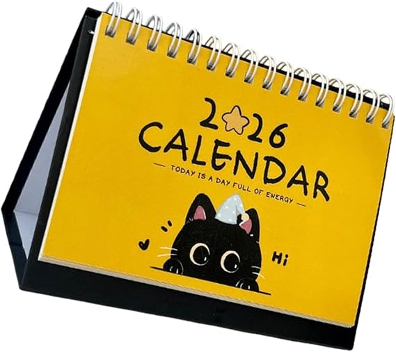2026 Flipped Standing Desk Calendar, Monthly Desktop Organizers Daily Schedule Planner Home Decorations Calendar Pocket Sized Desk Planner