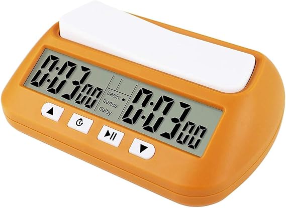 Chess Clock, Digital Chess Timer & Game Timer, Multipurpose Portable Professional Clock Yellow