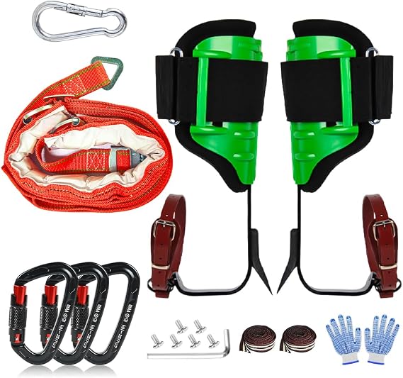 Tree Climbing Gear Kit with Adjustable Tree Climbing Spikes Durable Spikes for Tree Work