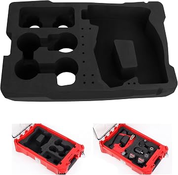 EVA Liner Compatible with 48-22-8435 Packout Series Tool Box - Custom Inserts Fit for 2505-22 M12 Series Installation Drill/Driver Kit & Accessories, Black