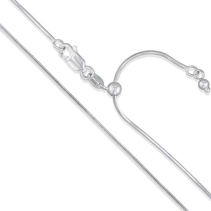 Sterling Silver 8 Sided Magic Snake Chain 1mm Solid 925 Italy New Necklace