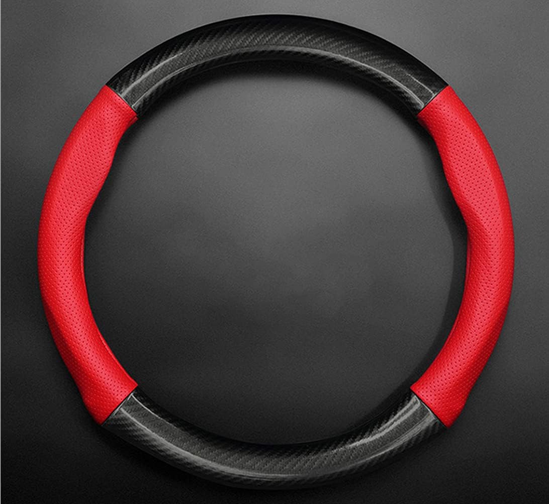 First choice"Compatible with Toyota Estima/Noah/Voxy/Vellfire CHR/ RAV4/ Prius/Harrier/Hilux/Yaris" Steering Wheel Cover Lightweight Car Steering Cover Carbon Pattern Anti-slip Vehicle Exterior