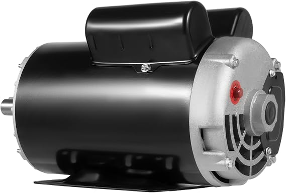 5HP Air Compressor Motor, 3450RPM Air Compressor Electric Motor, 208-230V, Anticlockwise Rotation, Single-Phase Electric Motor for Air Compressors