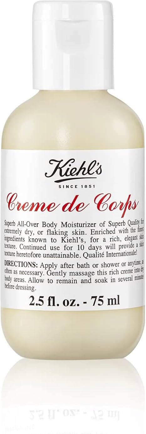 Kiehl's Creme de Corps, Rich Body Lotion, with Cocoa Butter and Shea Butter, Suitable for All Skin Types, 75Ml