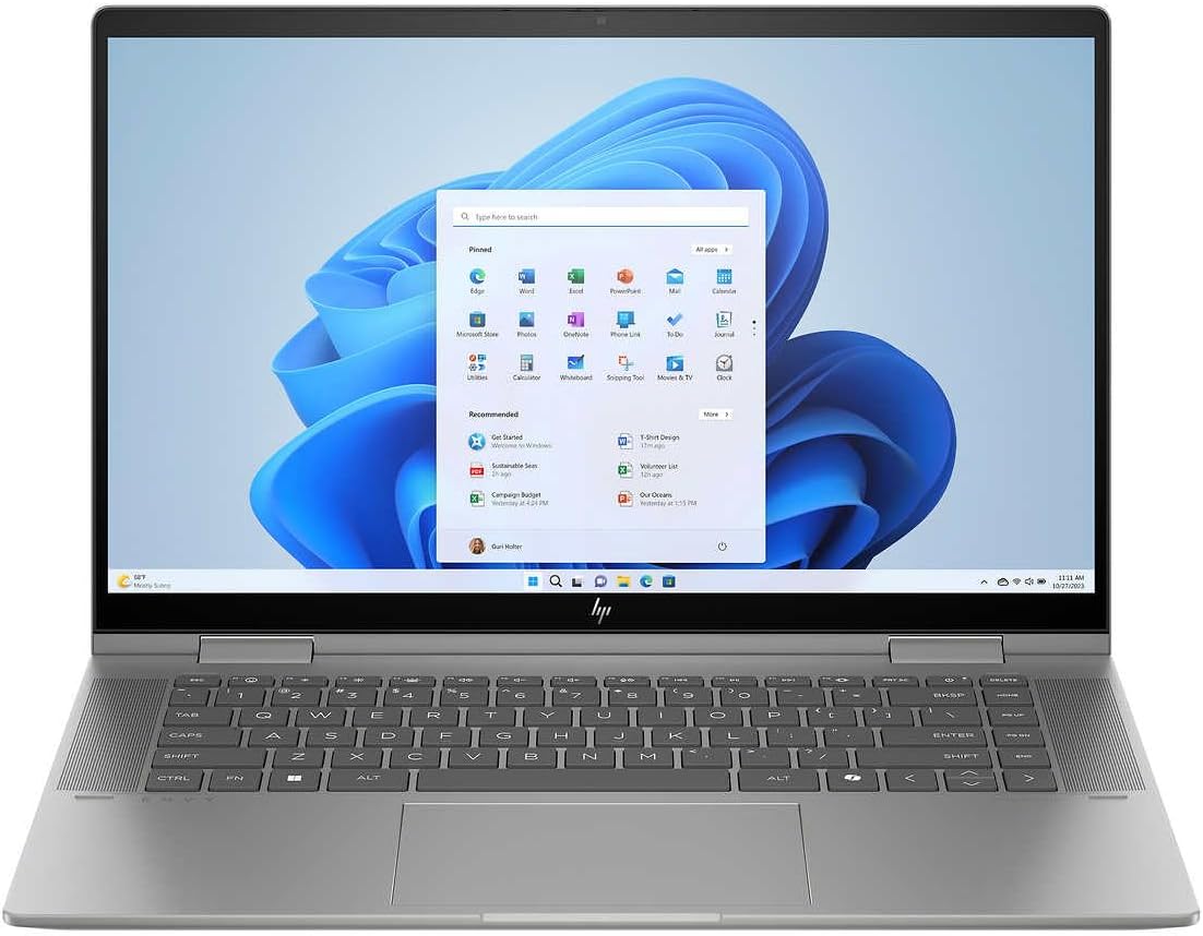 HP Envy x360 2-in-1 15 2024 Laptop  15.6 Touch Intel Iris Xe GraphicsIntel Evo Core Ultra 7 155U 12 Cores  32GB LPDDR5 4TB NVMe SSD M.2  Backlit Keyboard Thunderbolt 4 Wi-Fi 6E  Win10